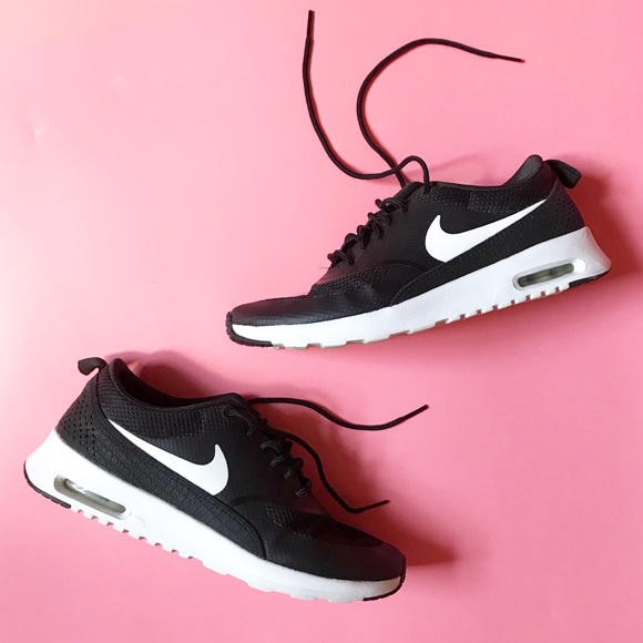 Nike Shoes - Nike Air Max Thea Black + White 8.5 Sneakers